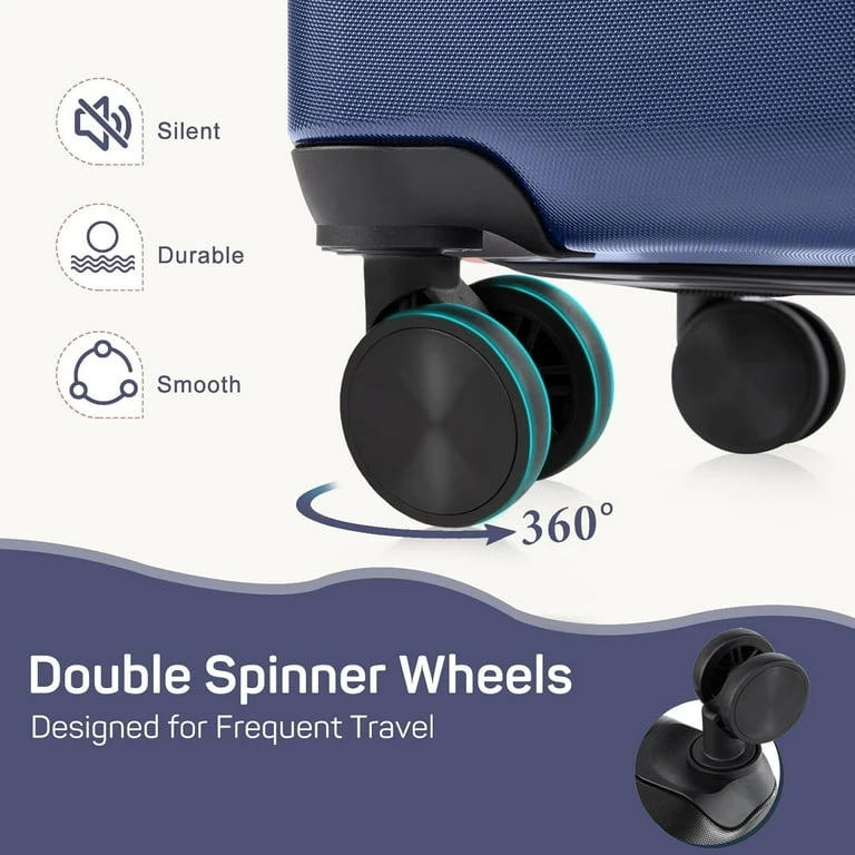 New Hard Shell Lightweight Blue Suitcase - photo 2
