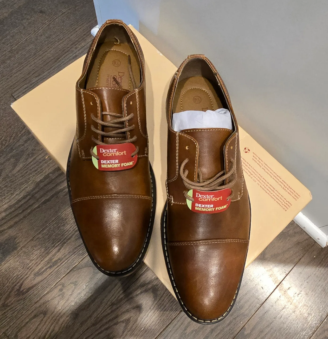 Dexter Comfort Brown Leather Shoes Size 9.5