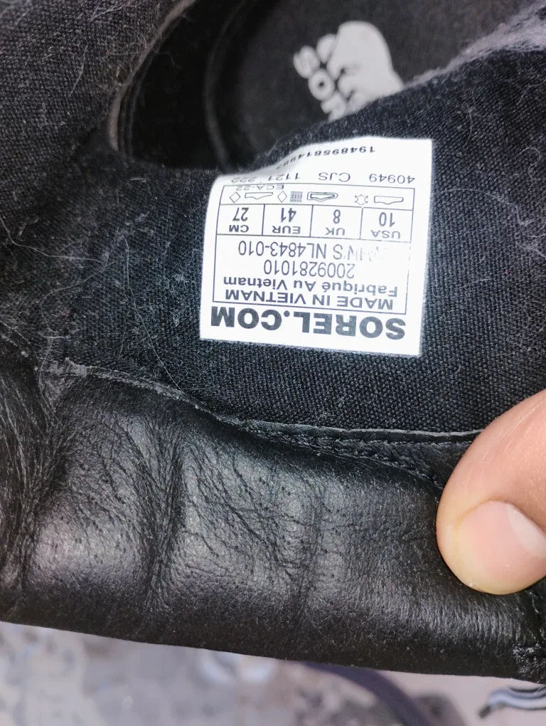 Sorel Black Leather Waterproof Boots - Men's Size 10 image indicator(2)