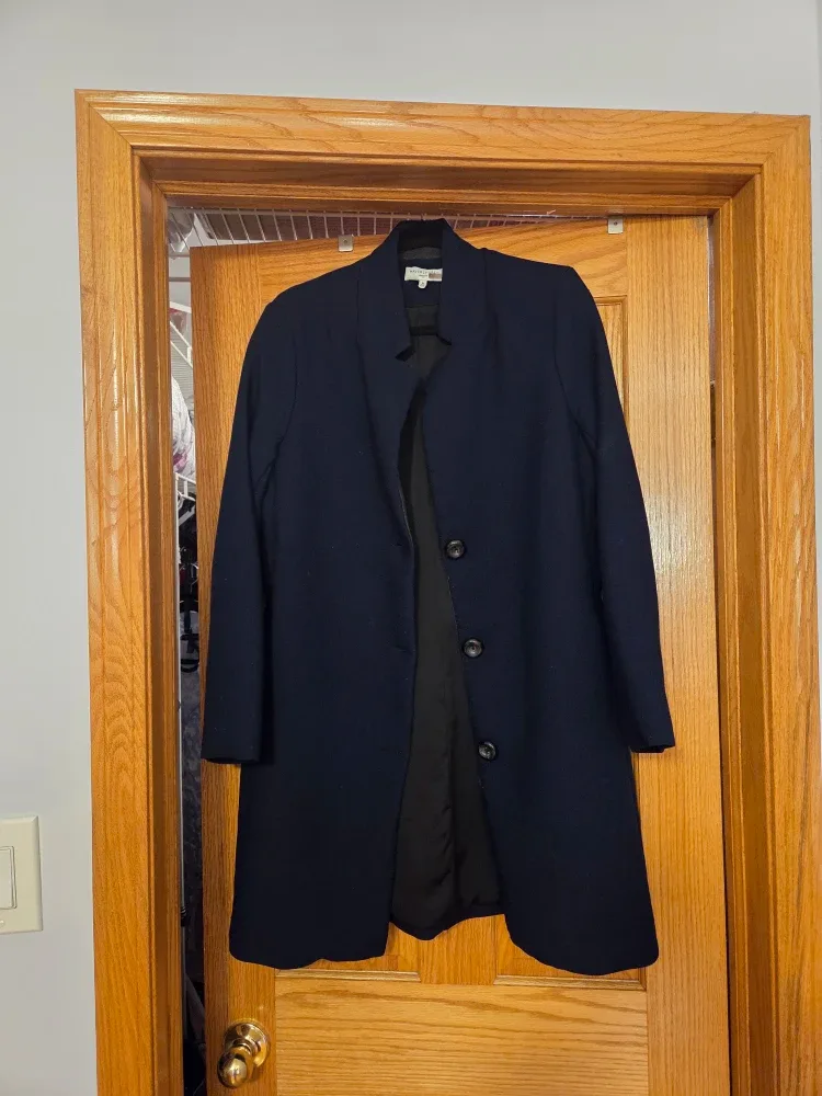 Waverly Grey Liberant Navy Blue Coat - Size M thumbnail