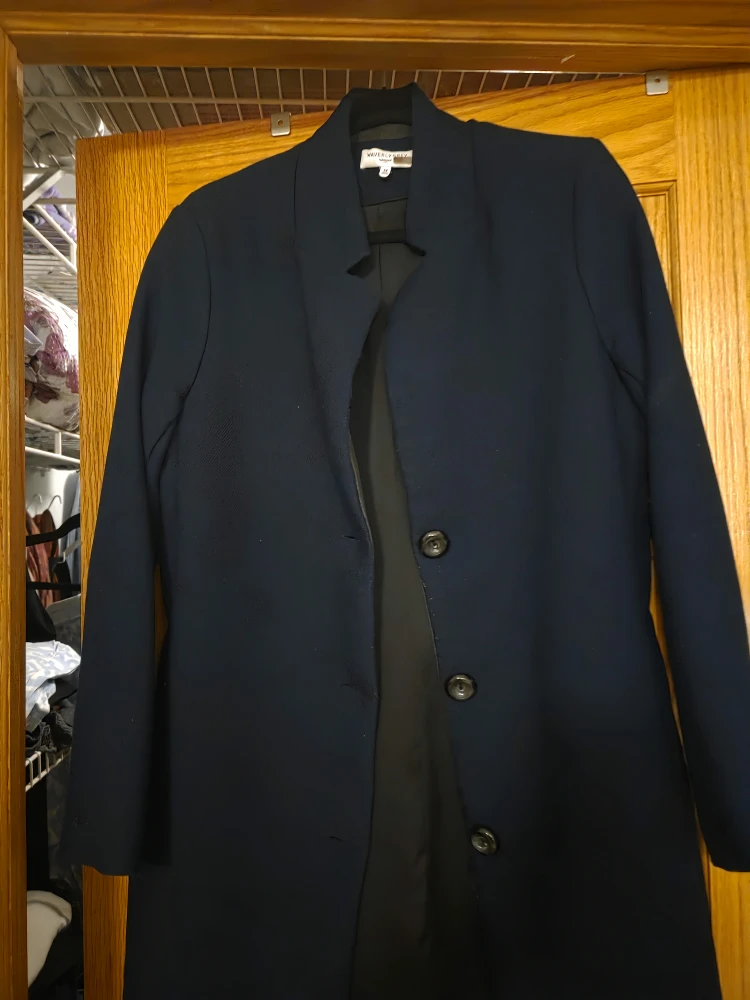 Waverly Grey Liberant Navy Blue Coat - Size M - photo 2