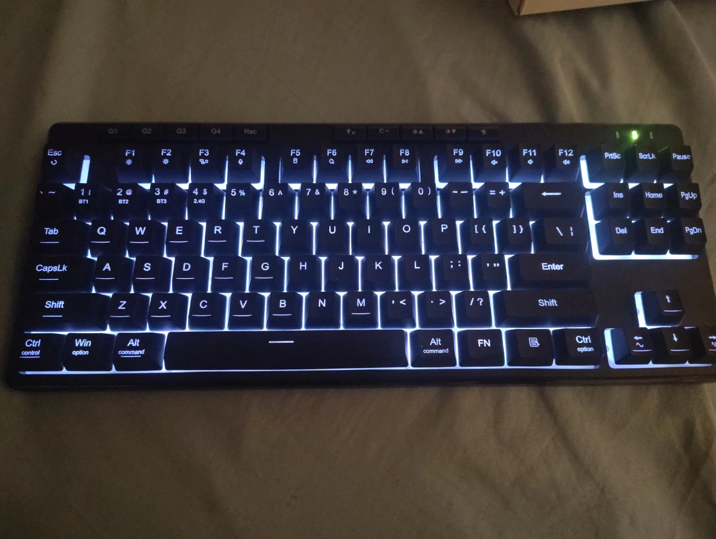 Black professional gamer keyboard