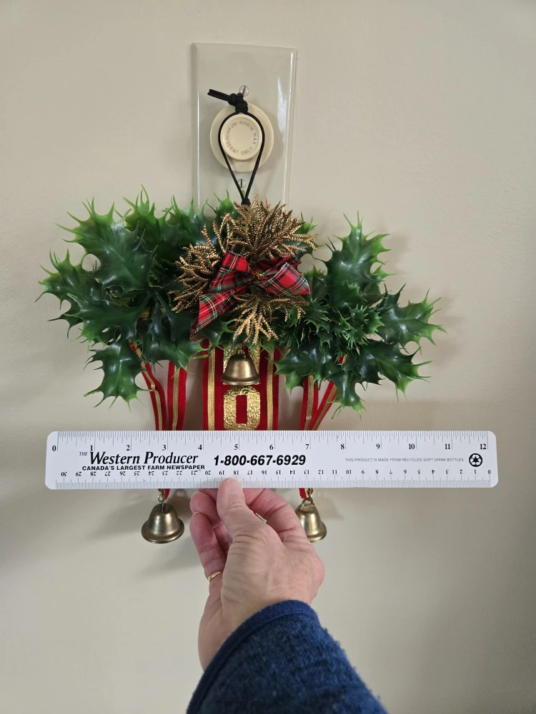 Vintage NOEL Christmas Holly Bell Decoration - photo 4