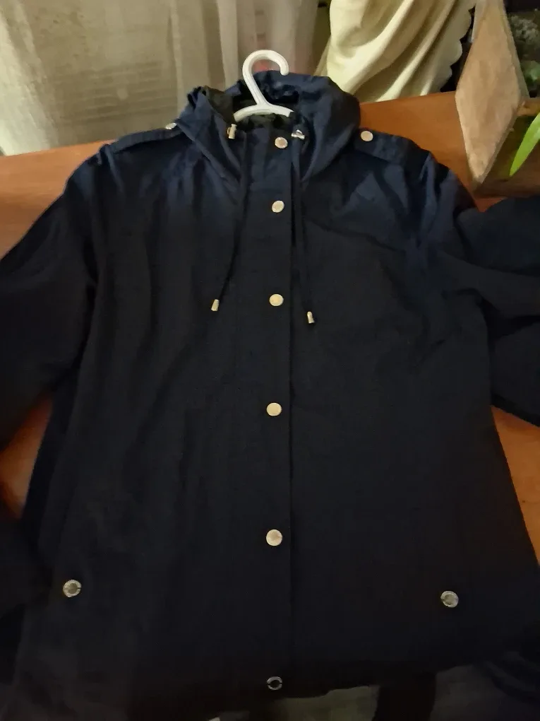 Columbia Navy Blue Hooded Rain Jacket