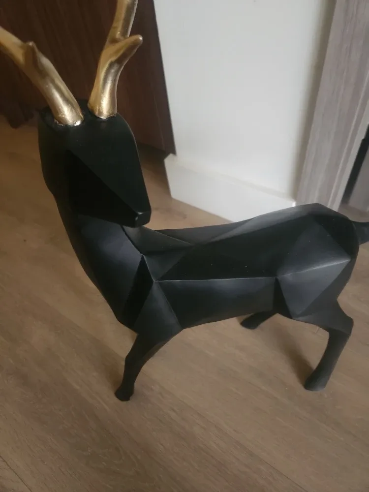 Black Geometric Deer holiday decor/statue image indicator(4)