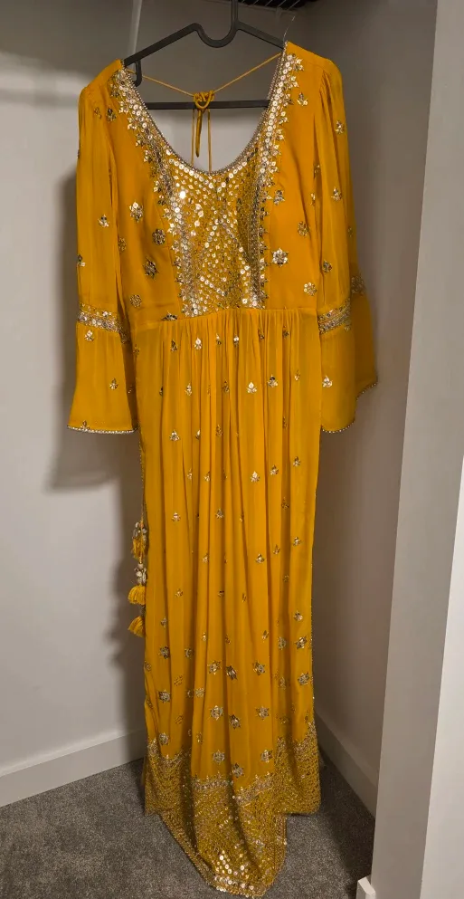Yellow Anarkali Dress