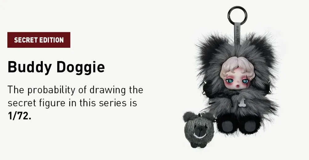 OSKULLPANDA You Found Me! Plush Doll Pendant - Buddy Doggie