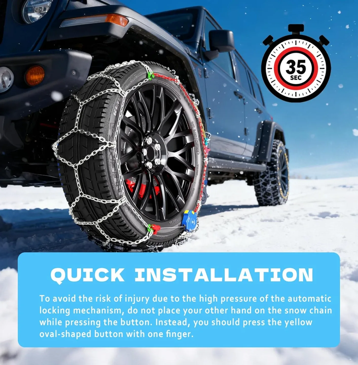 Snow Chains for Car Tires BNIB image indicator(4)