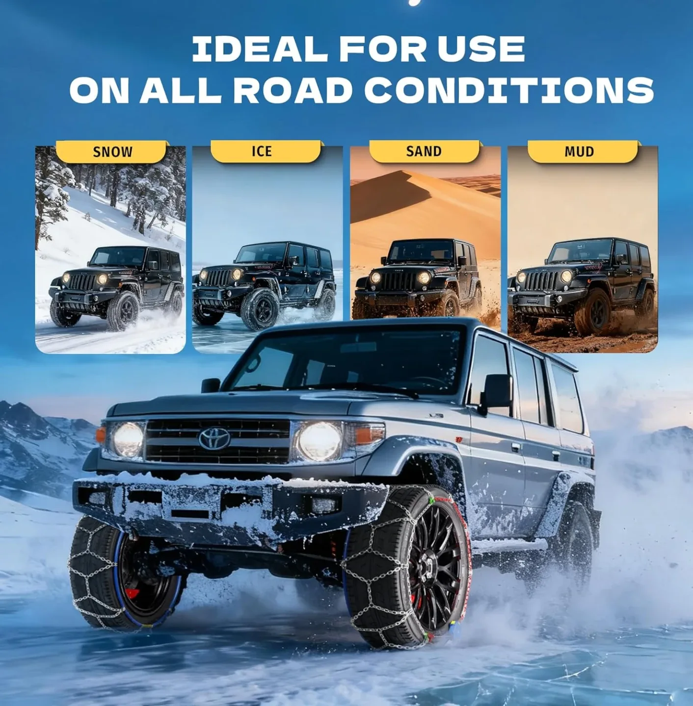 Snow Chains for Car Tires BNIB image indicator(7)