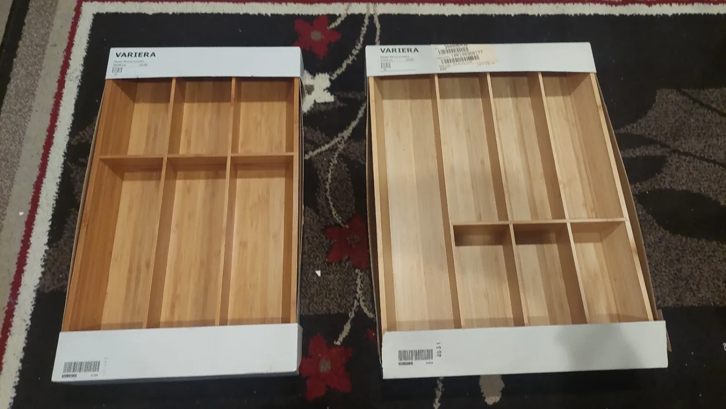 IKEA VARIERA Drawer Organizers - 12x20" & 15x20"