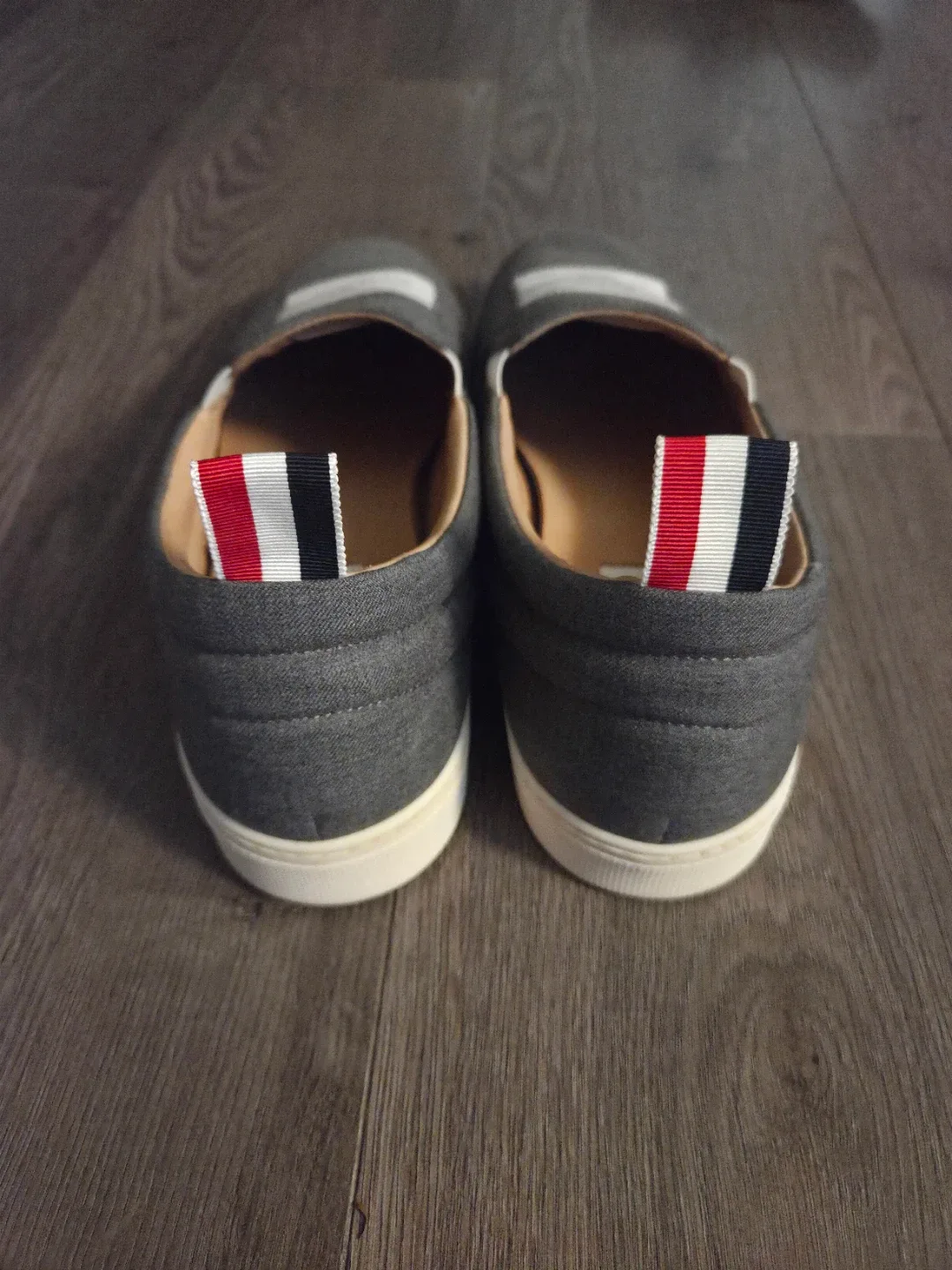 Thom Browne Grey Slip-On Shoes - Size 8.5 image indicator(2)