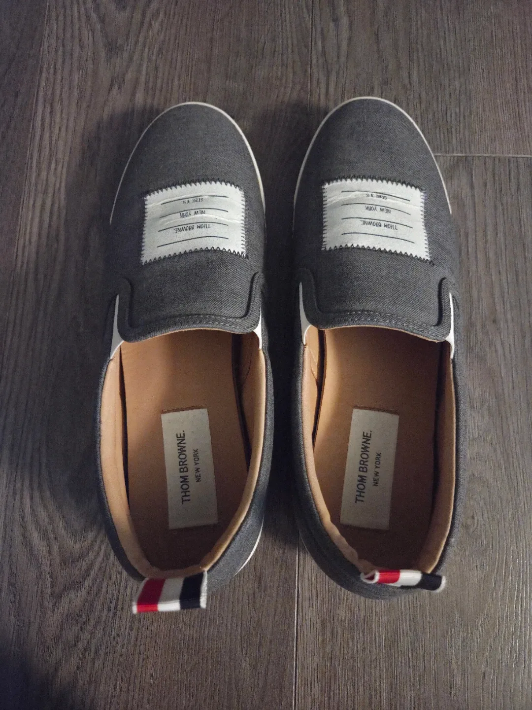 Thom Browne Grey Slip-On Shoes - Size 8.5 image indicator(3)