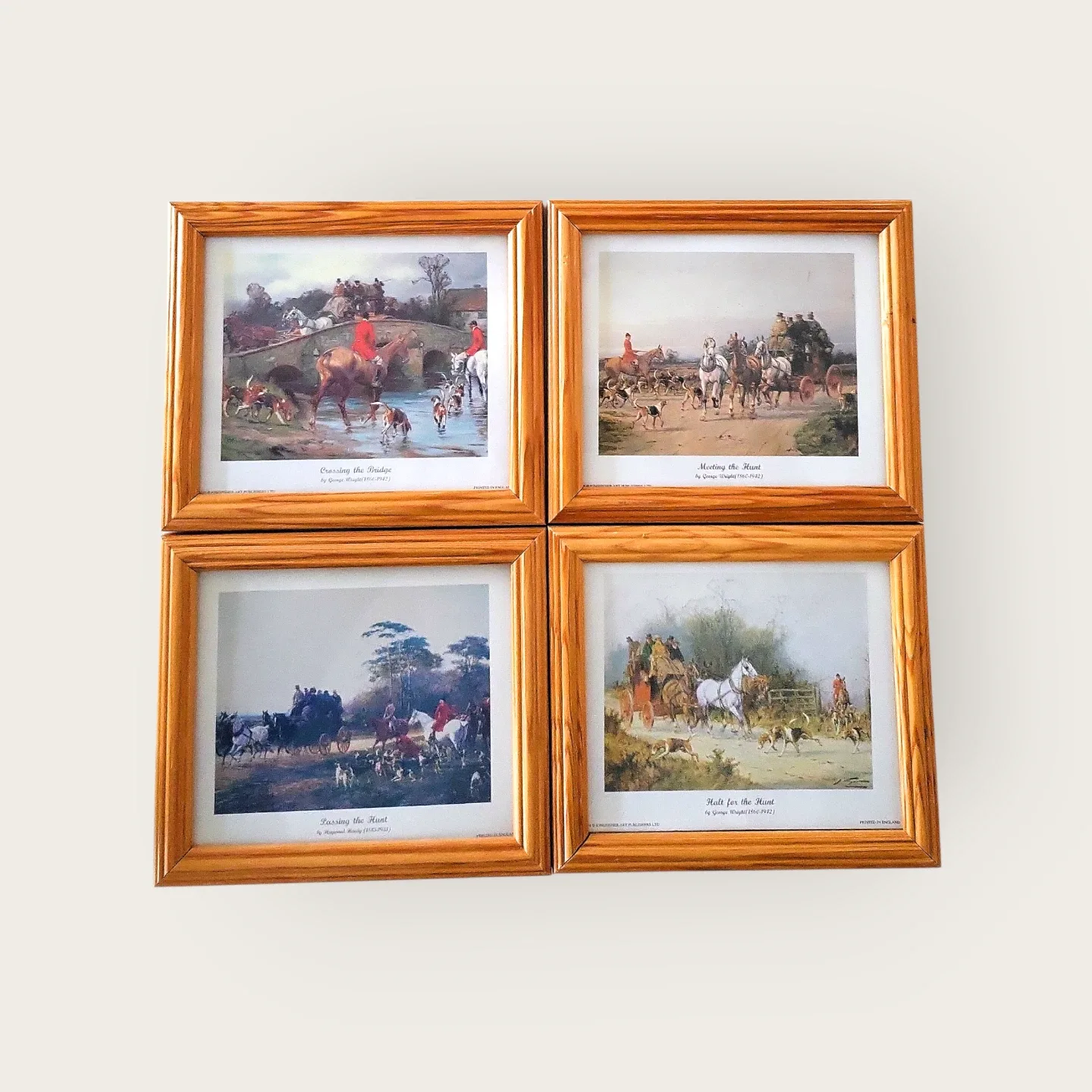 George Wright Vintage Framed Horse Hunt Prints - Set of 4 image indicator(4)
