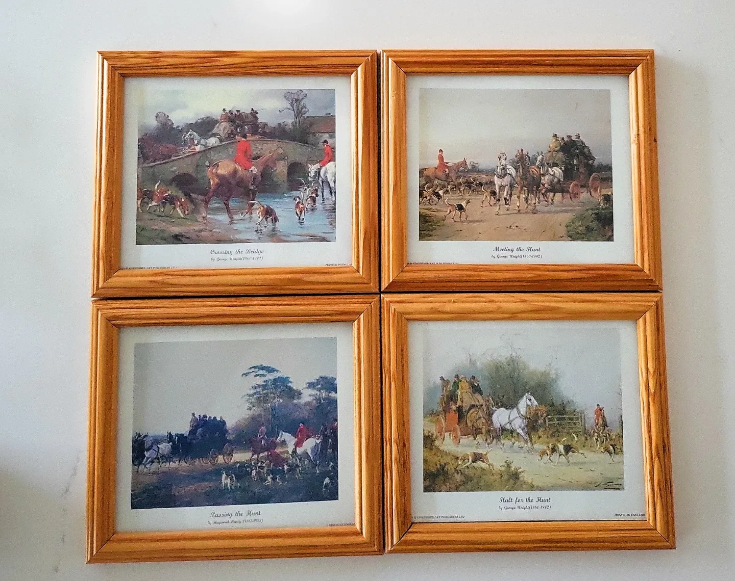 George Wright Vintage Framed Horse Hunt Prints - Set of 4 image indicator(10)