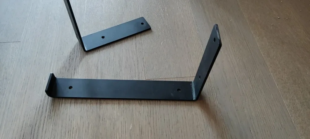 Shelf Bracket 10" x 5.5" - black heavy duty  - 10pc available image indicator(7)