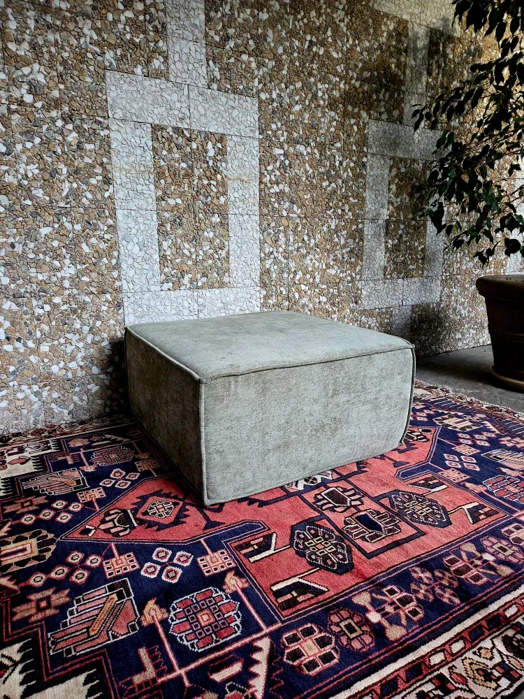 Large Square Sage Green Ottoman/Footstool