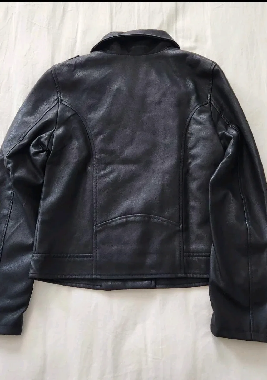 CoffeeShop Black Faux Leather Jacket image indicator(2)