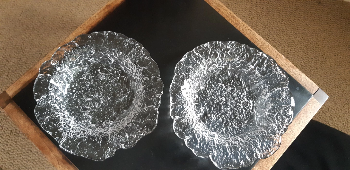 Vintage Swedish Glass Bowls - Set of 2