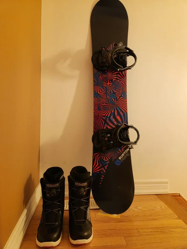 Burton Prime 155 Snowboard, with K2 Bindings, & K2 Raider Boots