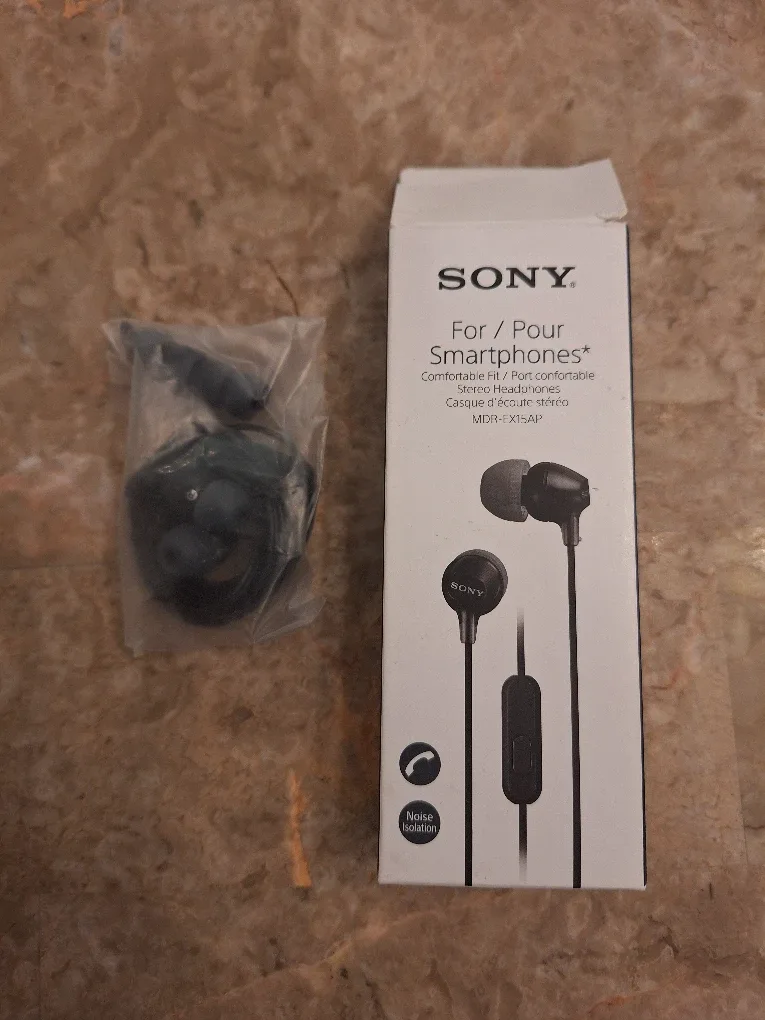Sony MDR-EX15AP In-Ear Headphones - Black