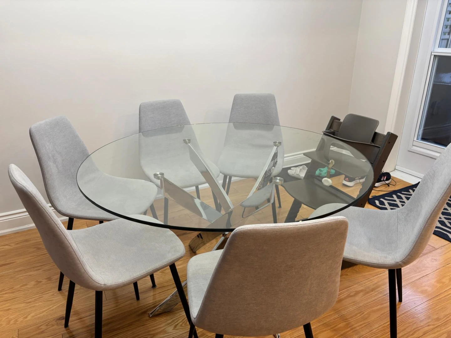 Glass Top Dining Table