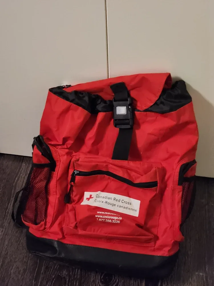 Canadian Red Cross Backpack - Red & Black