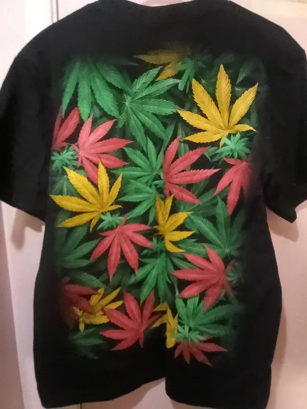 "Jay's Rock" Cannabis Leafs T-Shirt - Size Large image indicator(2)