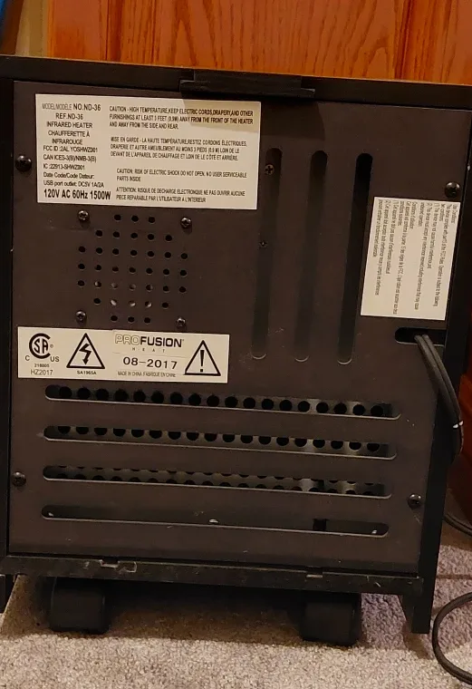 ProFusion HRA Infrared Heater, Model ND-36 image indicator(3)