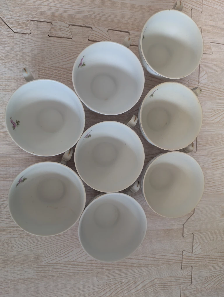 Bernadotte Sonata Porcelain Fine de Bohème Tea Cups and Saucers - photo 3