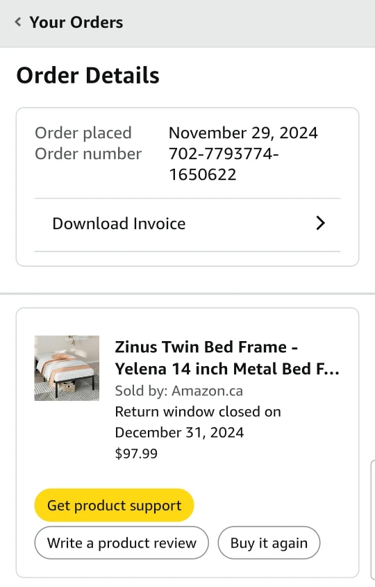 Twin 14-Inch Metal Bed Frame - photo 2