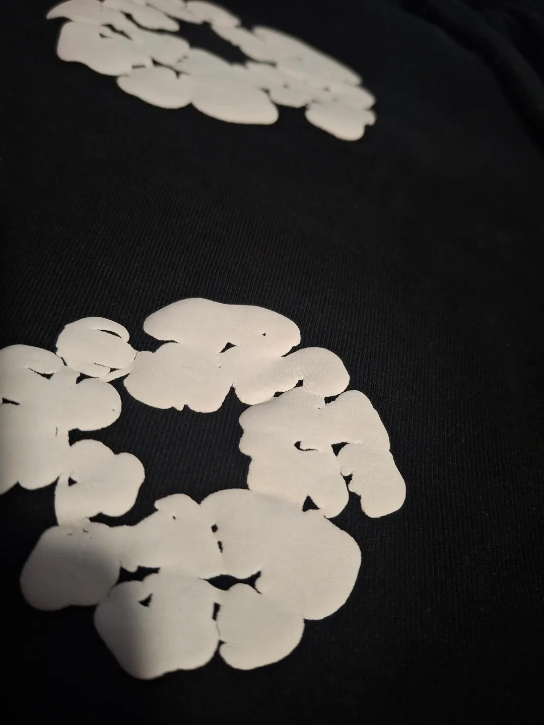 Black and white denim tears sweatpants image indicator(2)