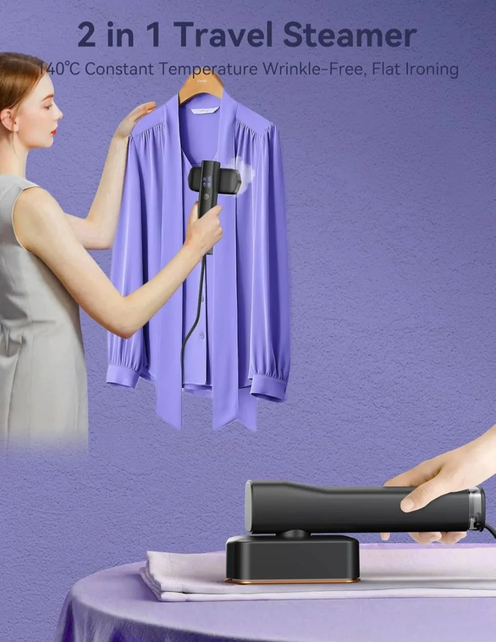 Andohai Handheld Steamer Iron - Like New! image indicator(2)