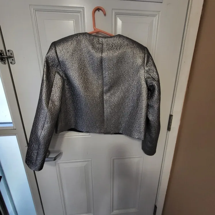 New Zara Silver Jacket - Size M Retail $89.90 image indicator(2)