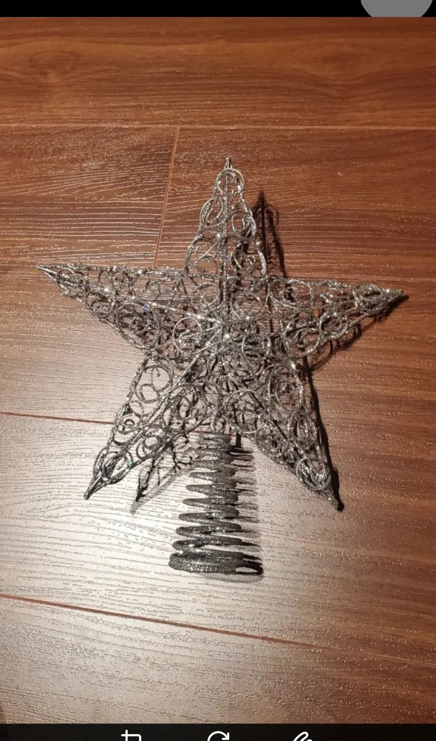 Silver Star Christmas Tree Topper image indicator(2)