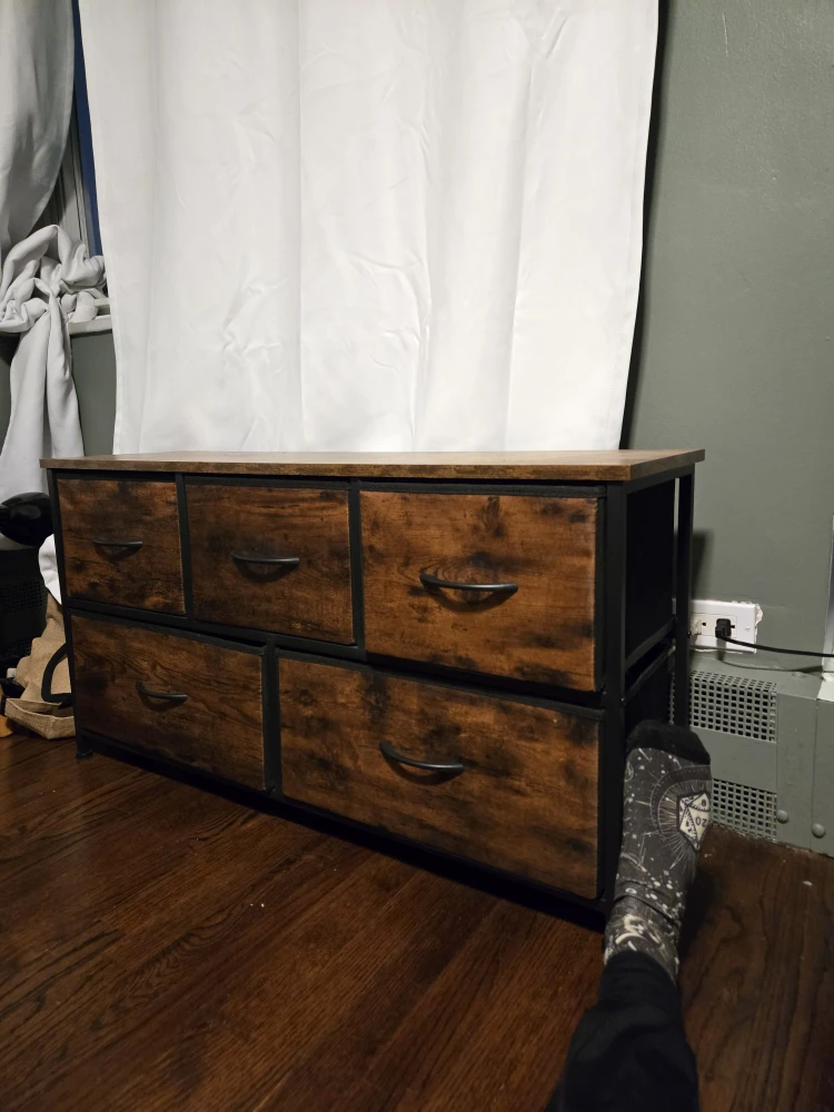 Wood storage cabinet with 5 Drawers - photo 2