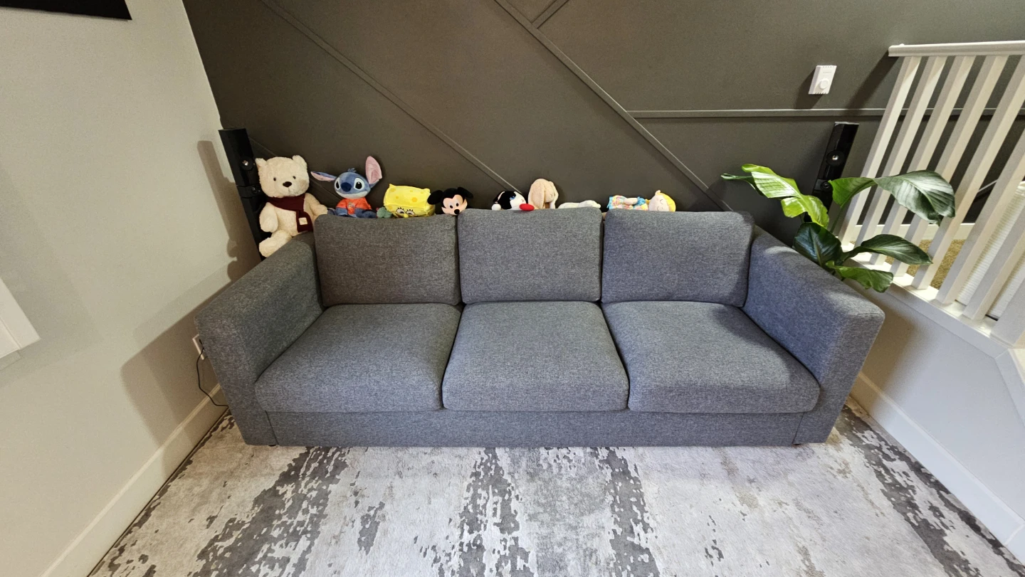 Grey Sofa and Chaise Lounge Set