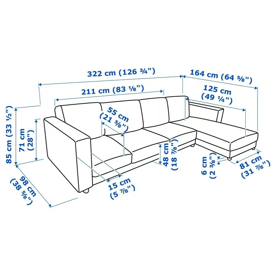 Grey Sofa and Chaise Lounge Set image indicator(8)