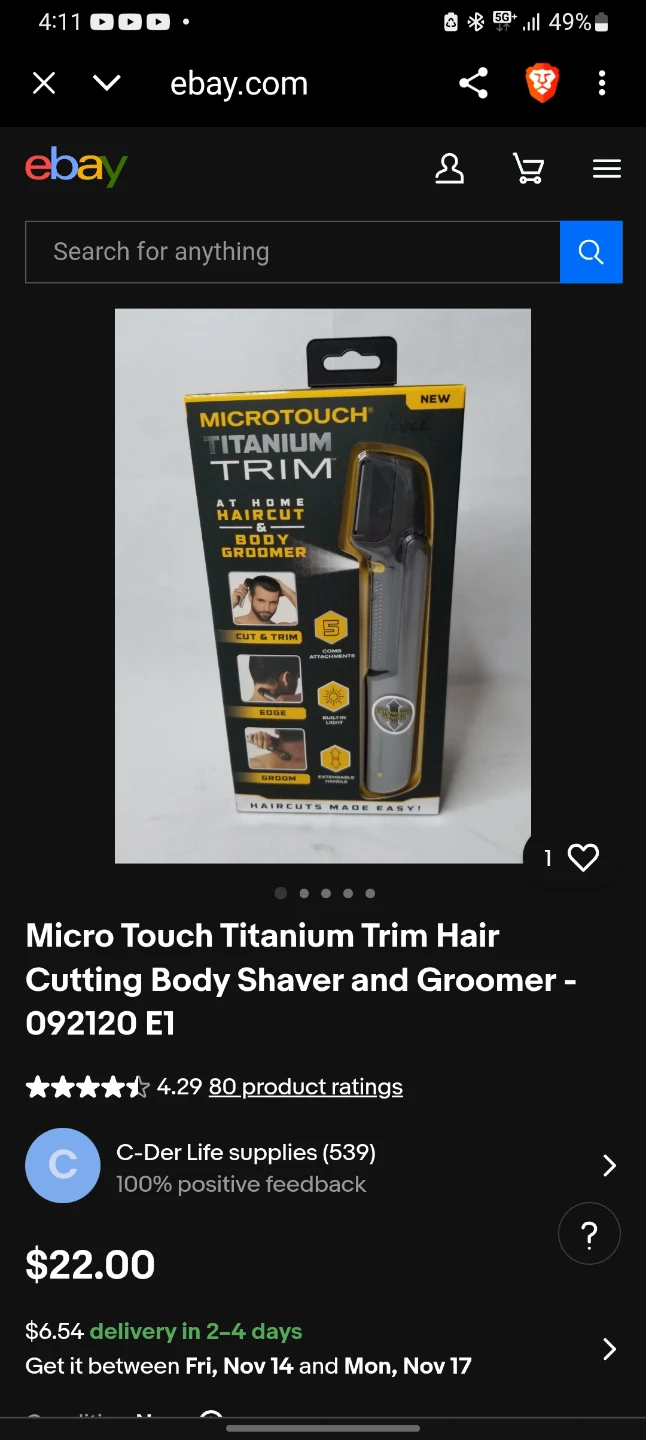 MicroTouch Titanium Trim Haircut & Body Groomer