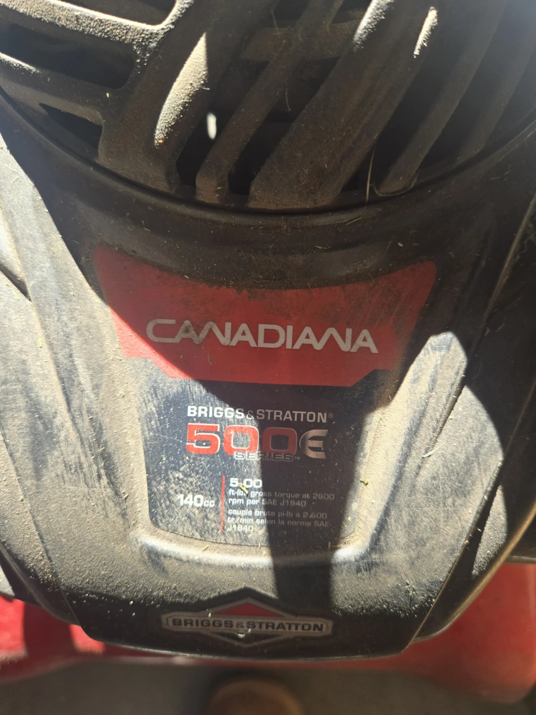 Used Canadiana Briggs & Stratton 500E Series Lawn Mower - photo 3
