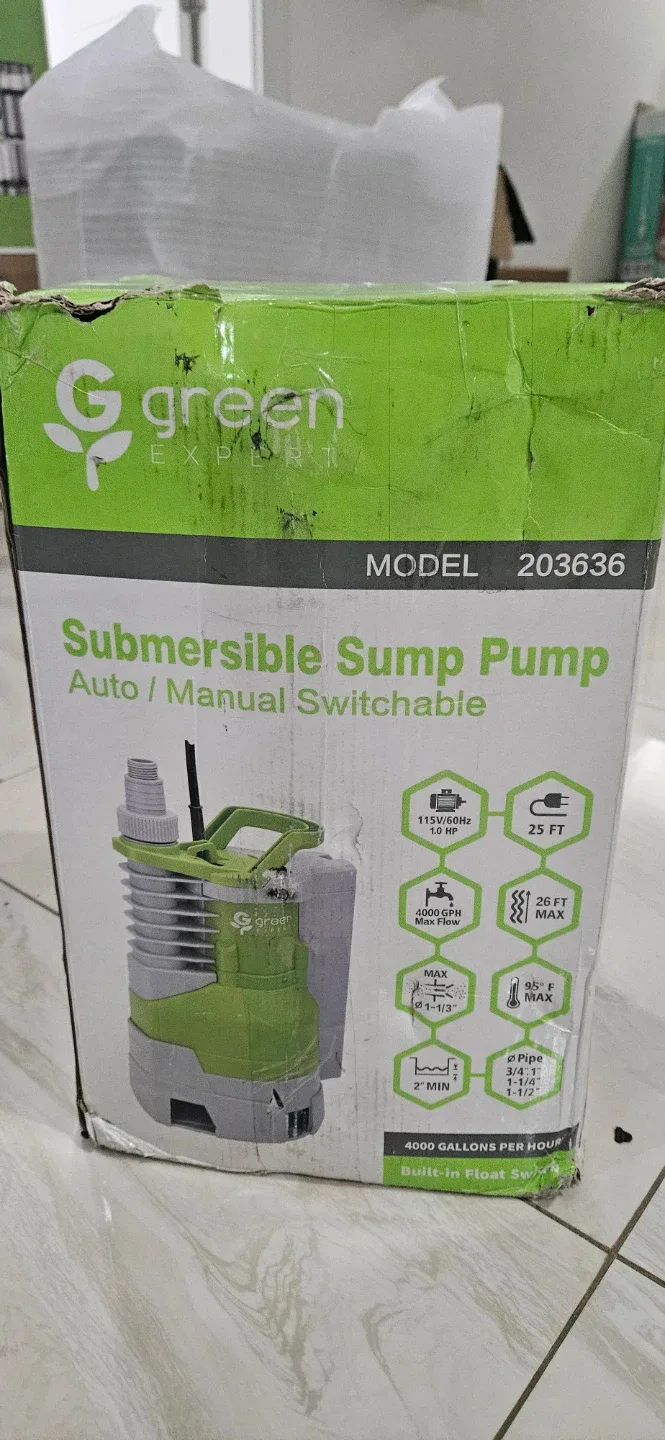 Green Expert Submersible Sump Pump 203636 image indicator(3)