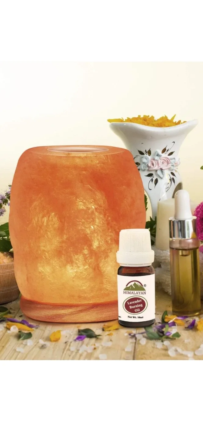 Himalayan Salt Lamp with Lavender Essential Oil image indicator(4)