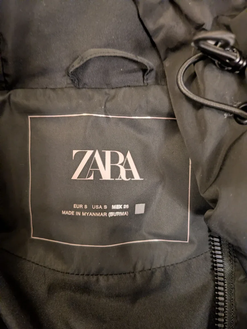 Zara Black Puffer Jacket - Size S image indicator(2)