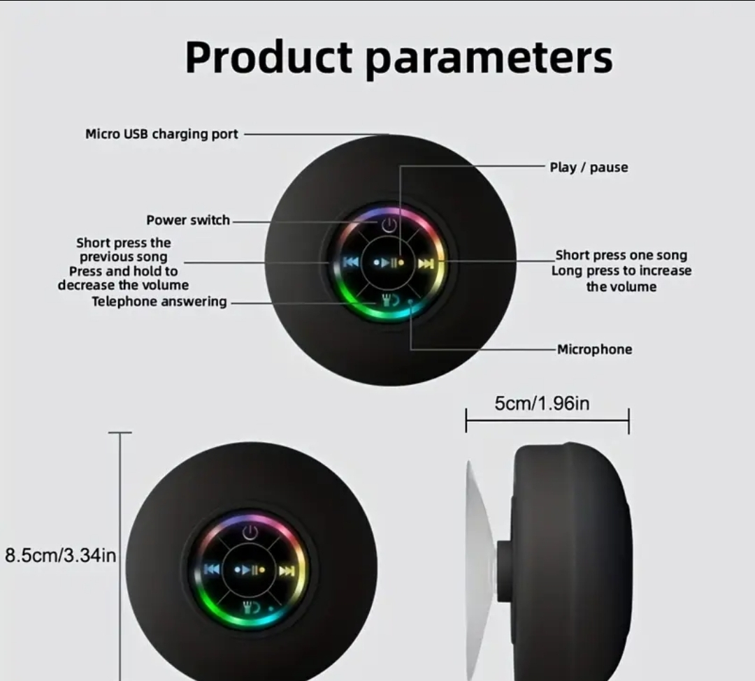 💦 Waterproof Bluetooth Speaker 🔊✨ Vivid Sound, Splash-Proof! - photo 5