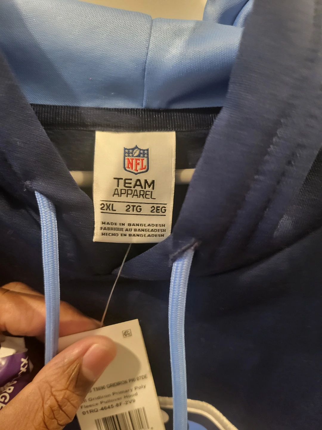 NFL Team Apparel Tennessee Titans Hoodie 2XL - photo 5
