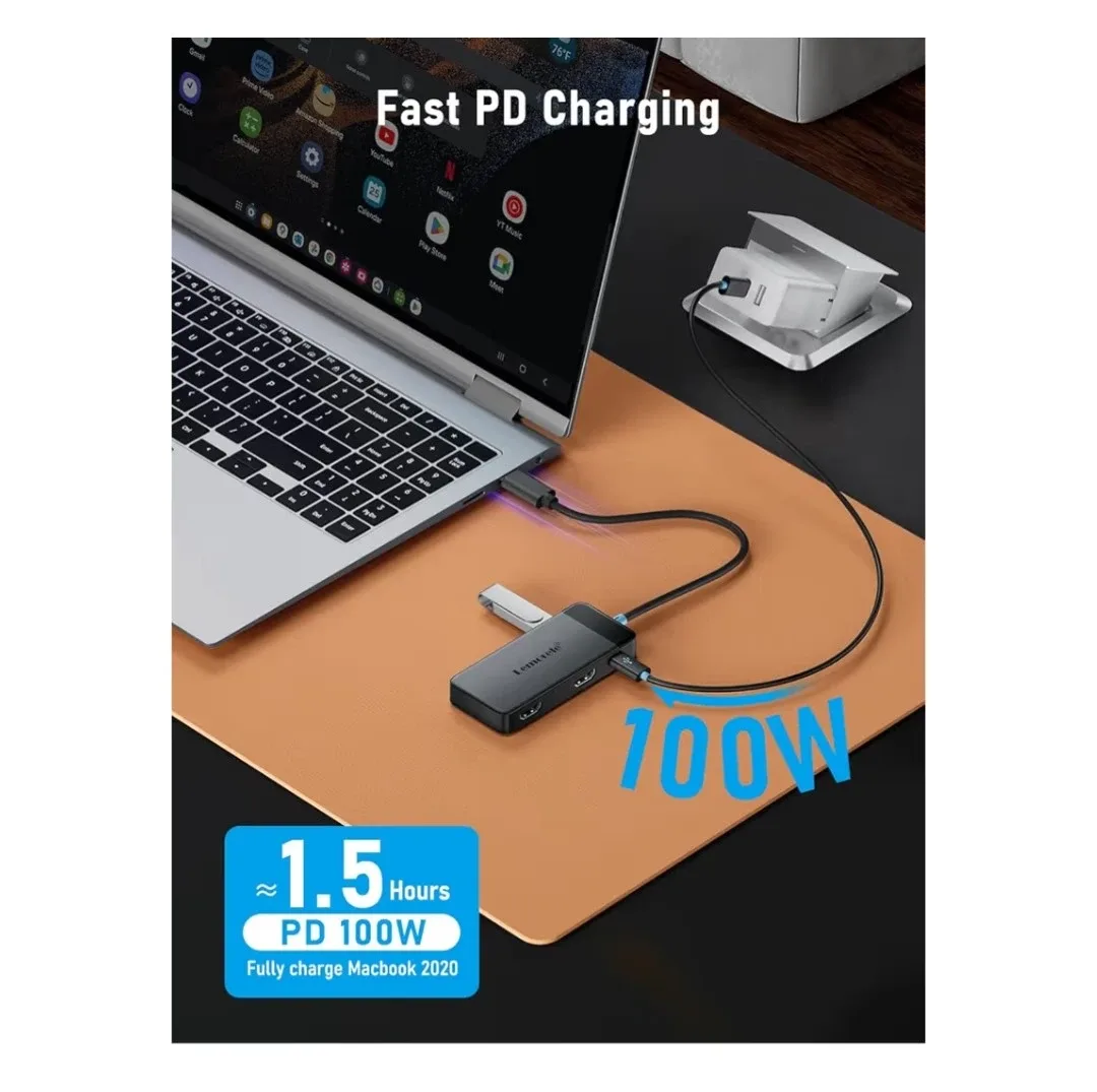 Lemorele 6 in 1 USB C Hub image indicator(5)