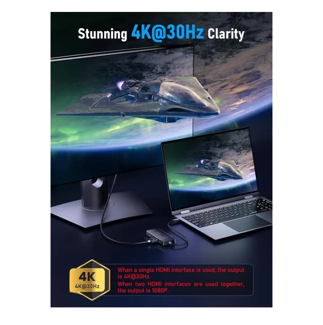 Lemorele 6 in 1 USB C Hub image indicator(7)