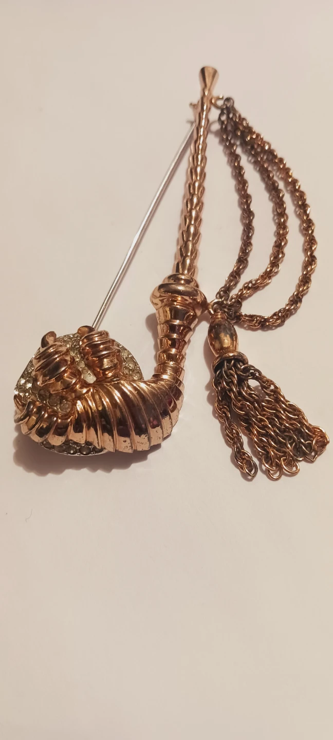 NETTIE ROSENSTEIN STERLING SIGNED SCOTTISH BAGPIPE BROOCH