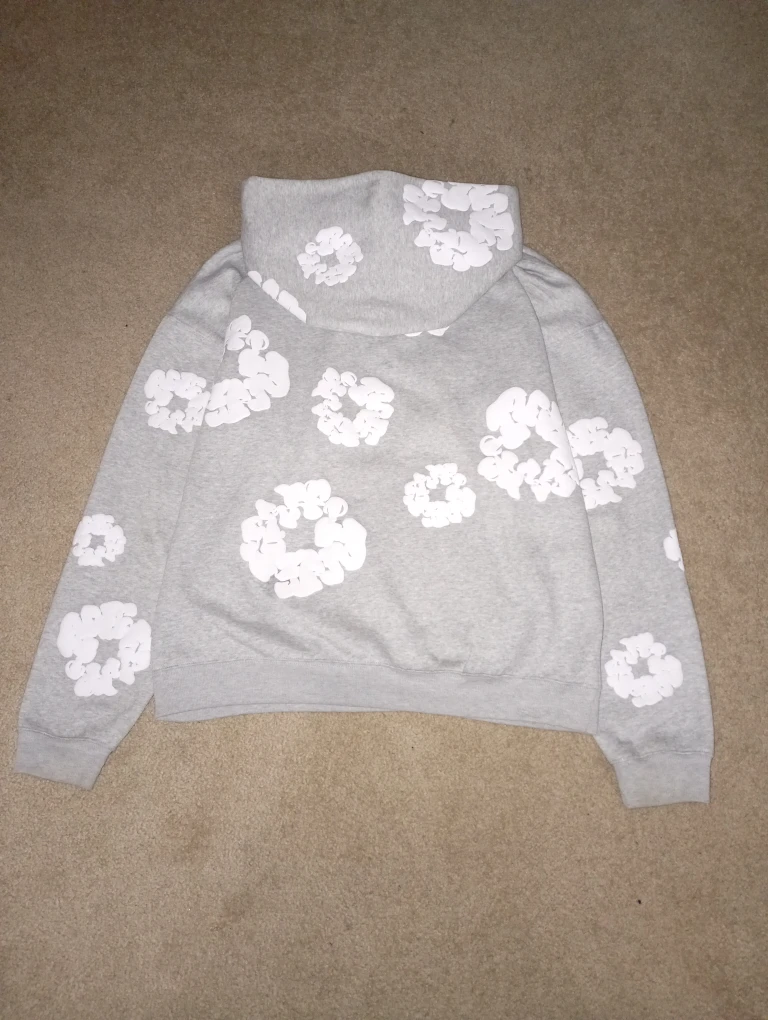 Denim Tears Grey Cotton Wreath Hoodie - Size M - photo 2
