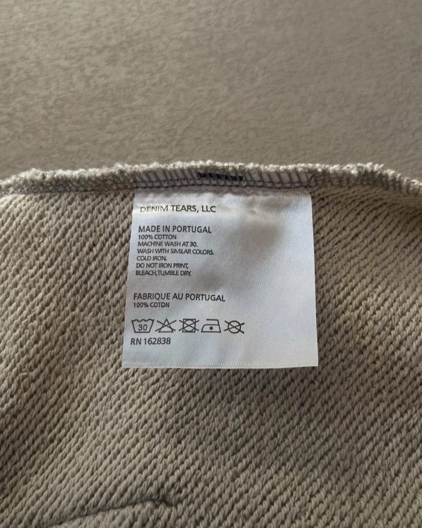 Denim Tears Grey Cotton Wreath Hoodie - Size M - photo 4