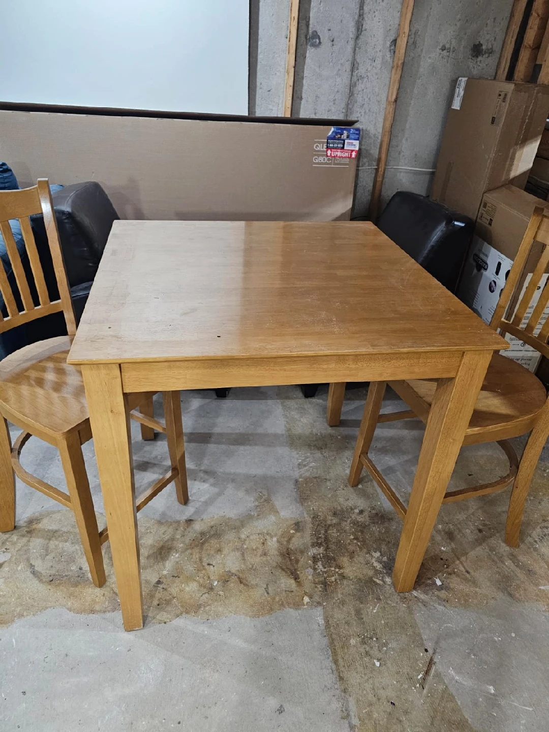 Wooden Dining Table with Two Chairs - photo 2